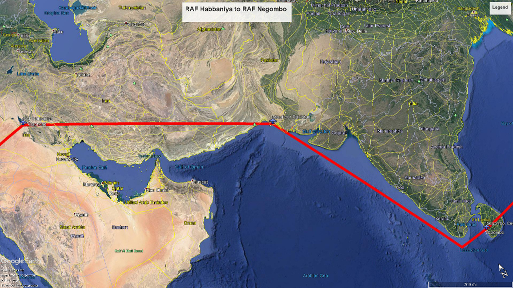 RAF Habbaniya to RAF Negombo